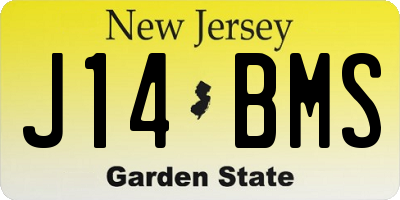 NJ license plate J14BMS