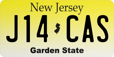 NJ license plate J14CAS