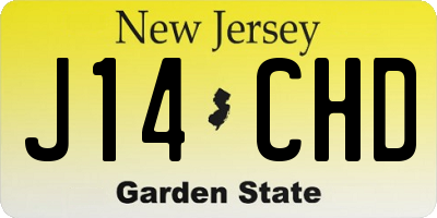 NJ license plate J14CHD