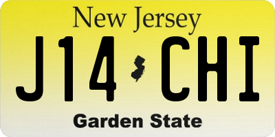 NJ license plate J14CHI
