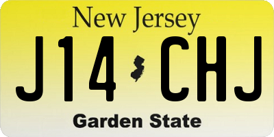 NJ license plate J14CHJ