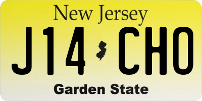 NJ license plate J14CHO