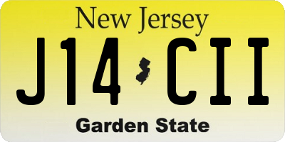NJ license plate J14CII