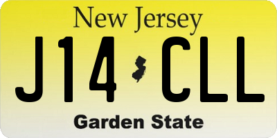 NJ license plate J14CLL