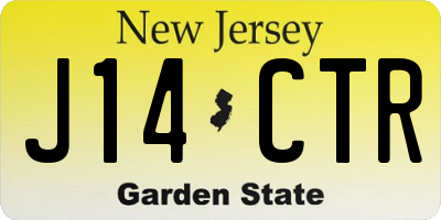 NJ license plate J14CTR