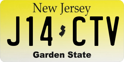 NJ license plate J14CTV