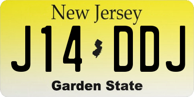 NJ license plate J14DDJ