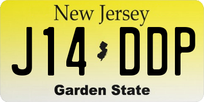 NJ license plate J14DDP