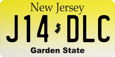 NJ license plate J14DLC