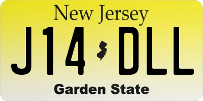 NJ license plate J14DLL