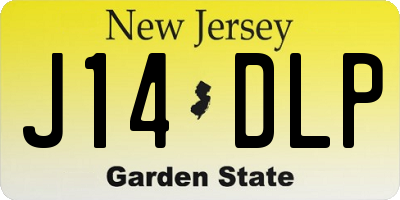 NJ license plate J14DLP