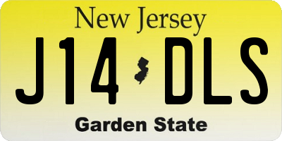 NJ license plate J14DLS