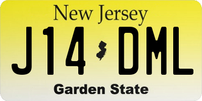 NJ license plate J14DML