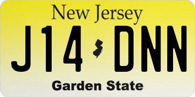 NJ license plate J14DNN