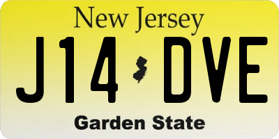 NJ license plate J14DVE