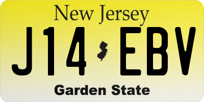 NJ license plate J14EBV