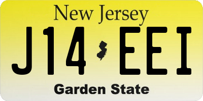 NJ license plate J14EEI
