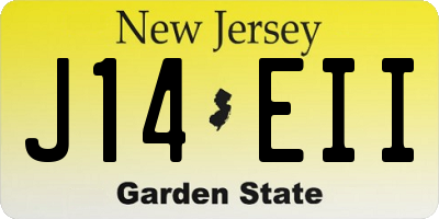 NJ license plate J14EII