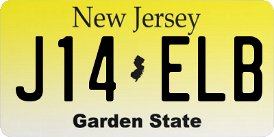 NJ license plate J14ELB