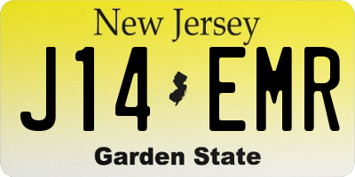 NJ license plate J14EMR