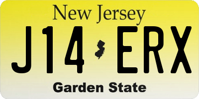 NJ license plate J14ERX