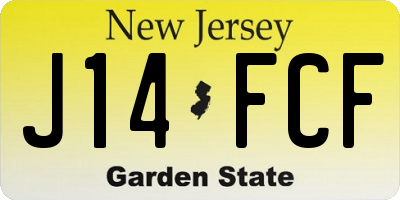 NJ license plate J14FCF