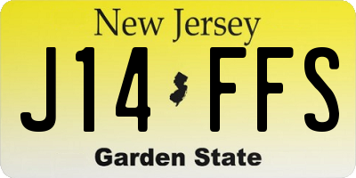 NJ license plate J14FFS
