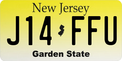 NJ license plate J14FFU