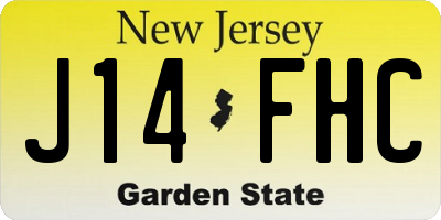 NJ license plate J14FHC