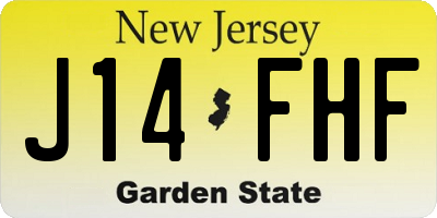 NJ license plate J14FHF