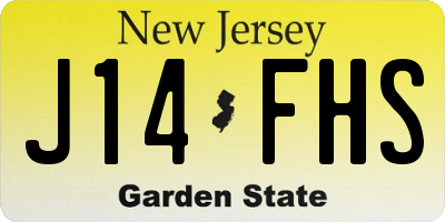 NJ license plate J14FHS