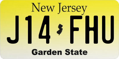 NJ license plate J14FHU