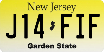 NJ license plate J14FIF