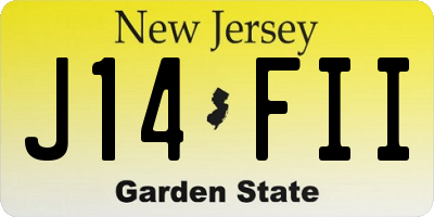 NJ license plate J14FII