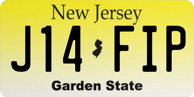 NJ license plate J14FIP