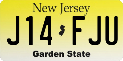 NJ license plate J14FJU