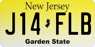NJ license plate J14FLB