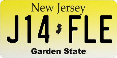 NJ license plate J14FLE