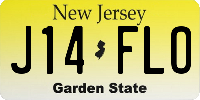 NJ license plate J14FLO