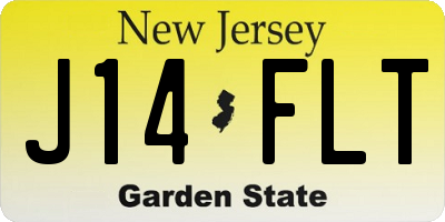 NJ license plate J14FLT