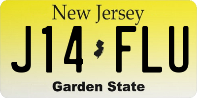 NJ license plate J14FLU