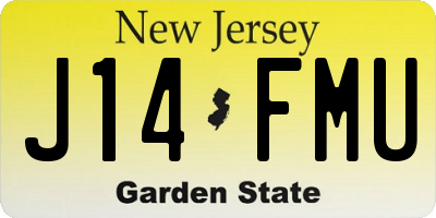 NJ license plate J14FMU