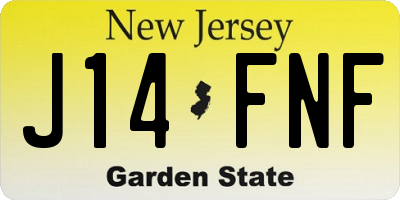 NJ license plate J14FNF