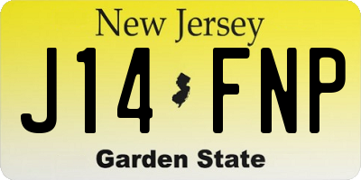 NJ license plate J14FNP
