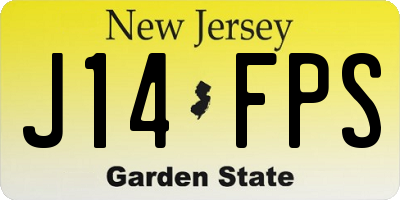 NJ license plate J14FPS