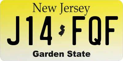 NJ license plate J14FQF