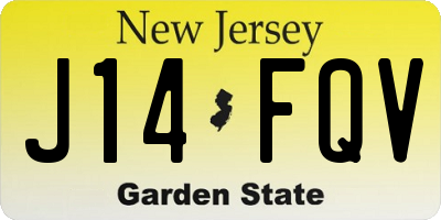 NJ license plate J14FQV