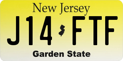NJ license plate J14FTF