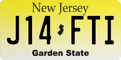 NJ license plate J14FTI