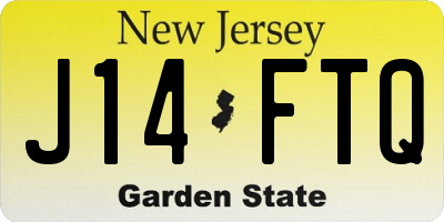 NJ license plate J14FTQ